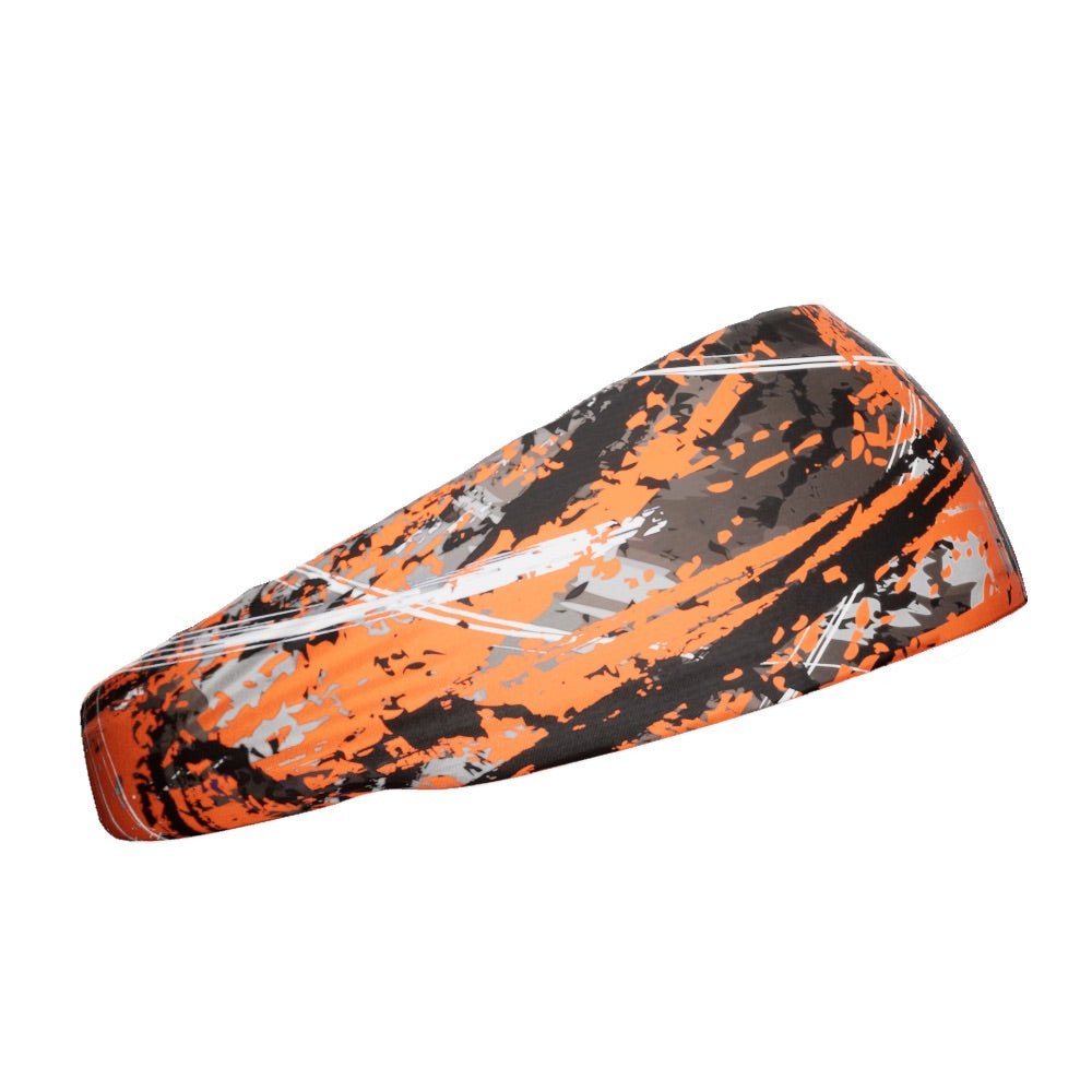 Wicked Orange Headband for Women & Men - Soft & Stretchy Workout Headband for Running, Yoga, Gym - Non-Slip Sweatband for Sports & Fitness