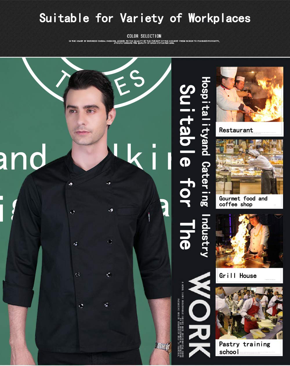 Personalized Custom Chef Jacket - Professional Kitchen Uniform for Restaurants & Hotels | Perfect for Chefs, Cooks & Culinary Professionals