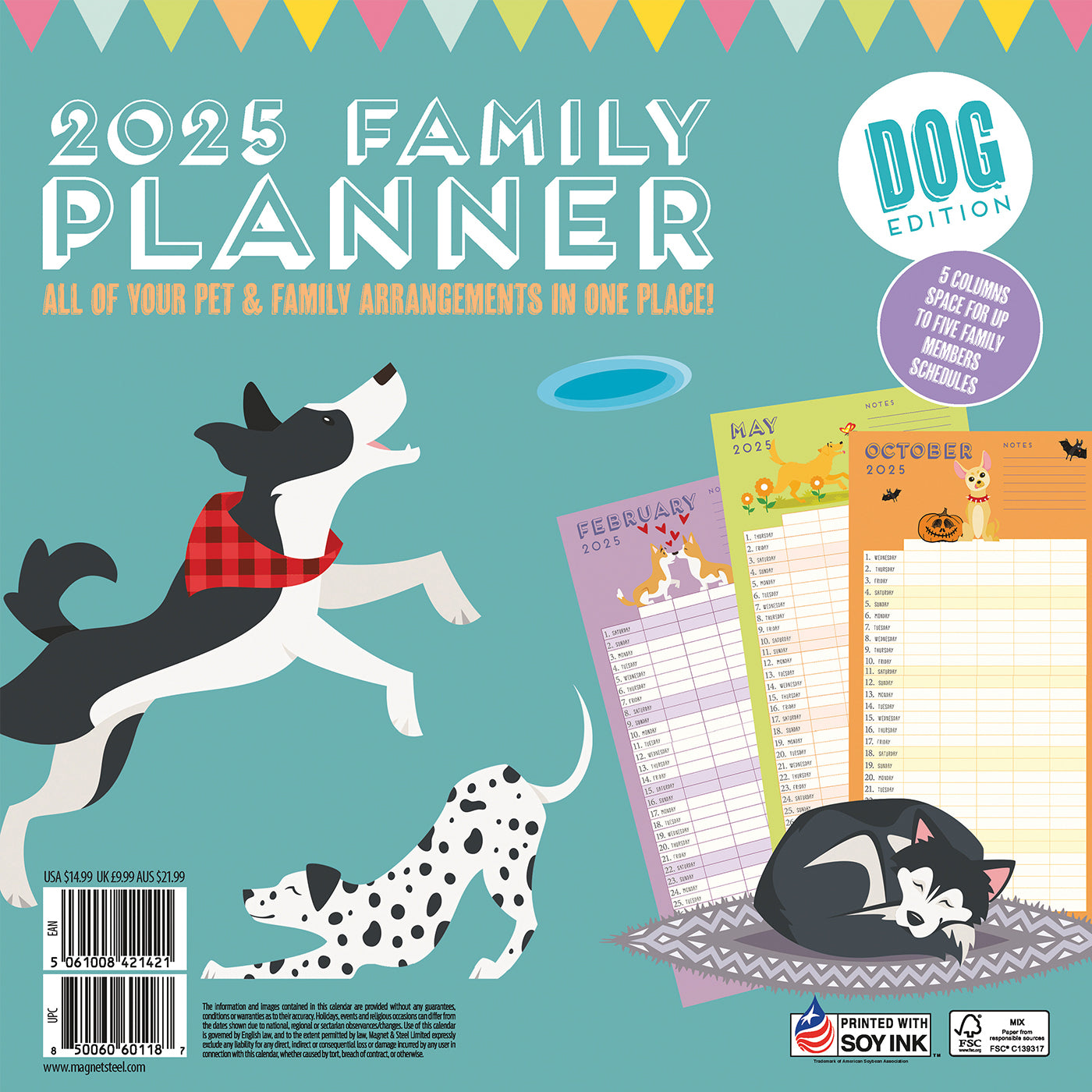 2025 Monthly Dog Planner Calendar - Pet Organizer & Schedule Tracker for Dog Owners - Perfect for Vet Visits, Grooming & Training