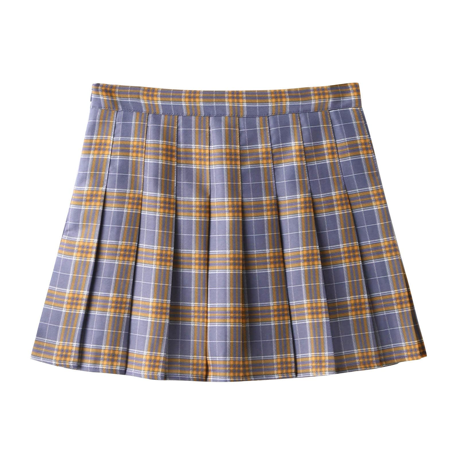 iLUGU Women's High Waist A-Line Pleated Culotte Short Skirt - Flowy Summer Skirt with Printed Design in White | Perfect for Casual Outings, Beach Wear & Vacation Outfits
