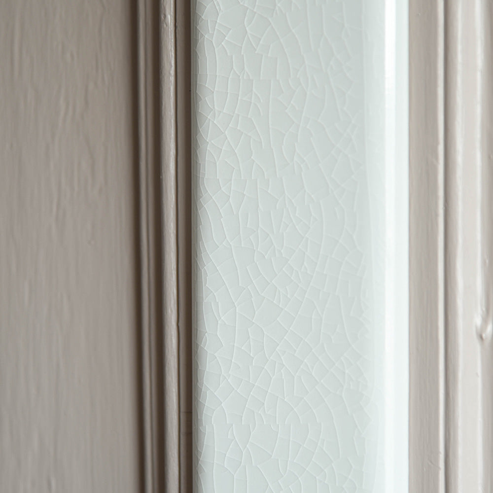 Traditional White Crackle Ceramic Fingerplate - Vintage Style Door Hardware for Home & Office Decor - Perfect for Farmhouse, Cottage & Rustic Interiors