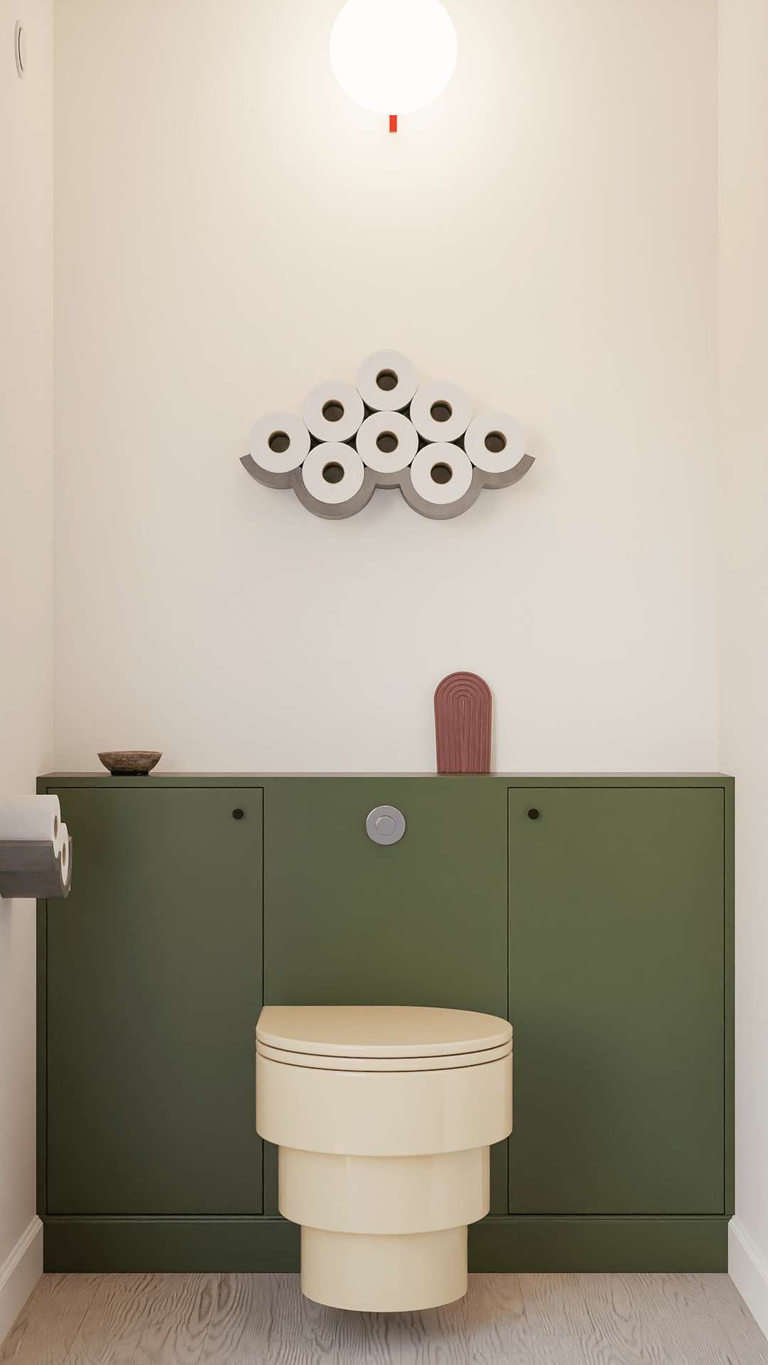 Lyon Beton Cloud 545 Wall Mounted Toilet Paper Holder - Modern Bathroom Tissue Dispenser for Home & Commercial Use | Durable Stainless Steel Design | Perfect for Restrooms, Hotels, and Offices