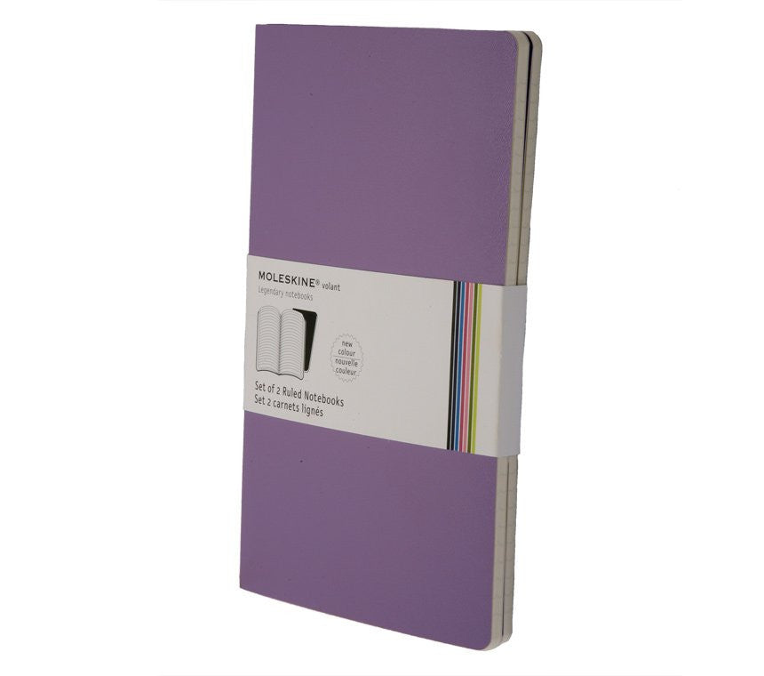 Premium Moleskine Volant Notebook Set of 2 - Large Ruled Journal for Writing, Note Taking & Sketching | Perfect for Students, Professionals & Creative Work