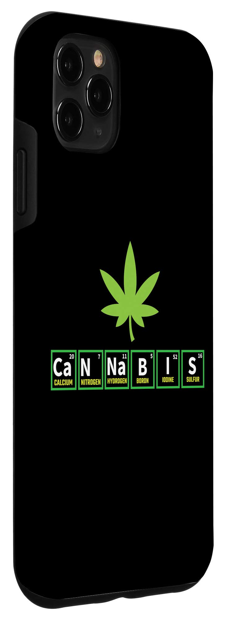 iPhone 11 Pro Max Case - Cannabis Periodic Table Design - Funny Weed Lover Gift - Durable Protective Phone Cover for iPhone 11 Pro Max - Perfect for Stoner Gifts, 420 Parties & Cannabis Enthusiasts