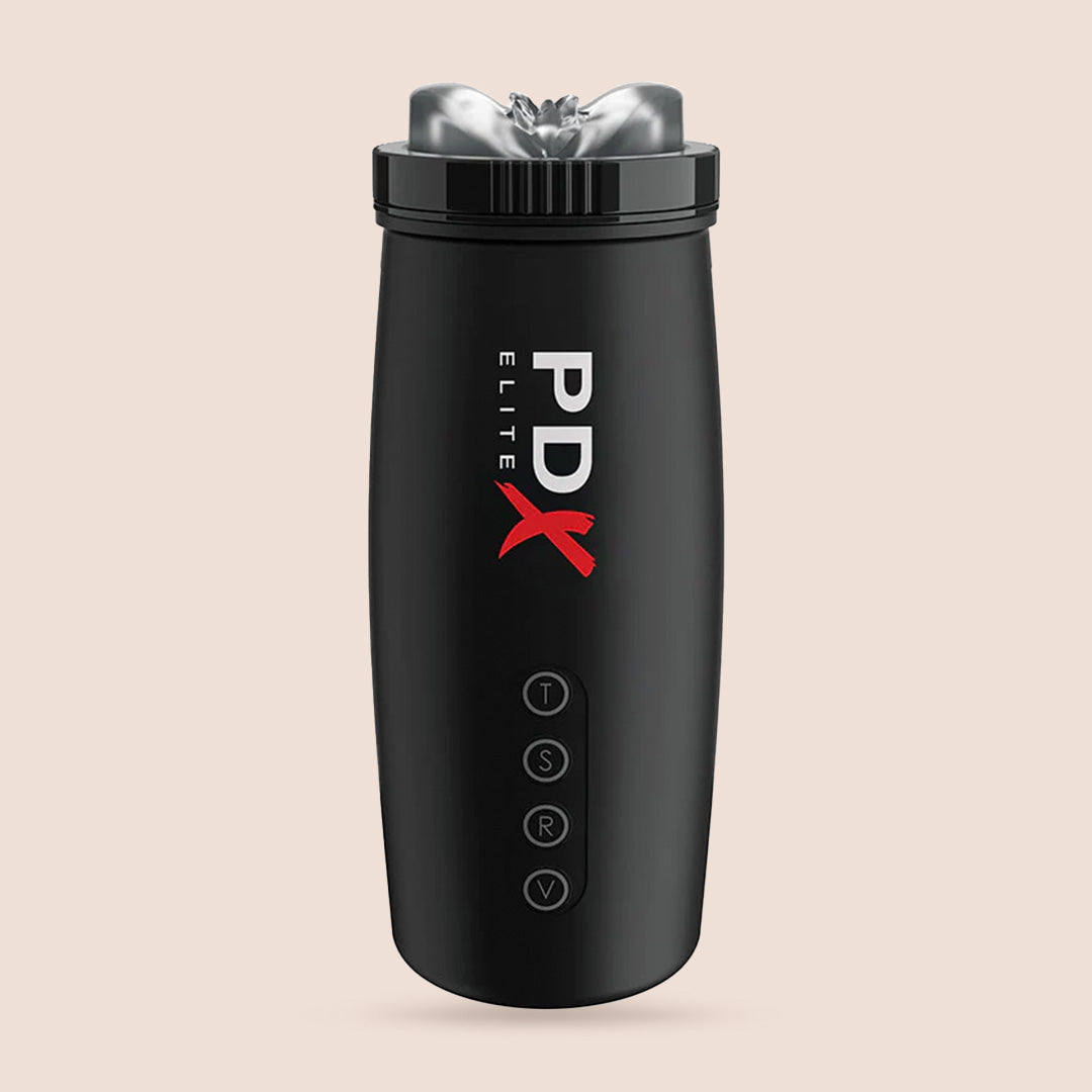 PDX Elite Moto Bator 2 - Powerful Suction, Vibration & Thrusting Adult Toy for Men | Perfect for Solo Play & Couples Intimacy
