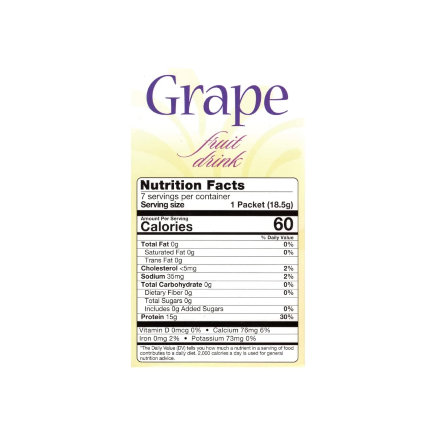 High Protein Grape Fruit Drink - 15g Protein, Low Calorie, Low Carb, Low Sugar, Fat Free - Nutmeg State Nutrition (7 Servings) - Perfect for Post-Workout Recovery & Healthy Snacking