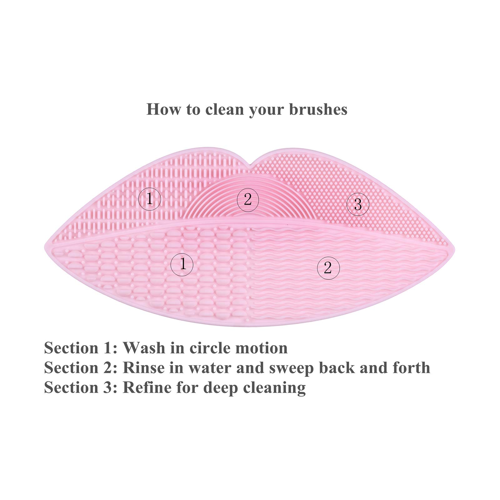 Premium Silicone Cleaning Mat for Makeup Brushes - Baby Pink (1 Count) | Perfect for Makeup Artists & Beauty Enthusiasts at Home or Salon
