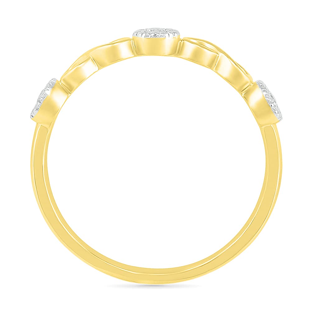 10kt Gold Round White Diamond Classic 3 Stone Ring (1/4 CTTW) - Elegant Jewelry for Engagement, Wedding & Anniversary Gifts