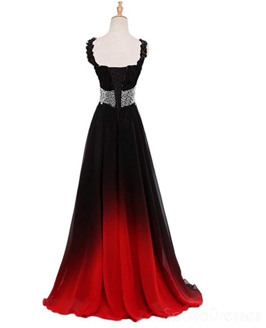 Elegant Lace Straps Beaded Ombre Long Evening Prom Dresses for Women - Custom Sweet 16 Dresses, Formal Gowns for Homecoming, Wedding, Quinceañera & Special Occasions