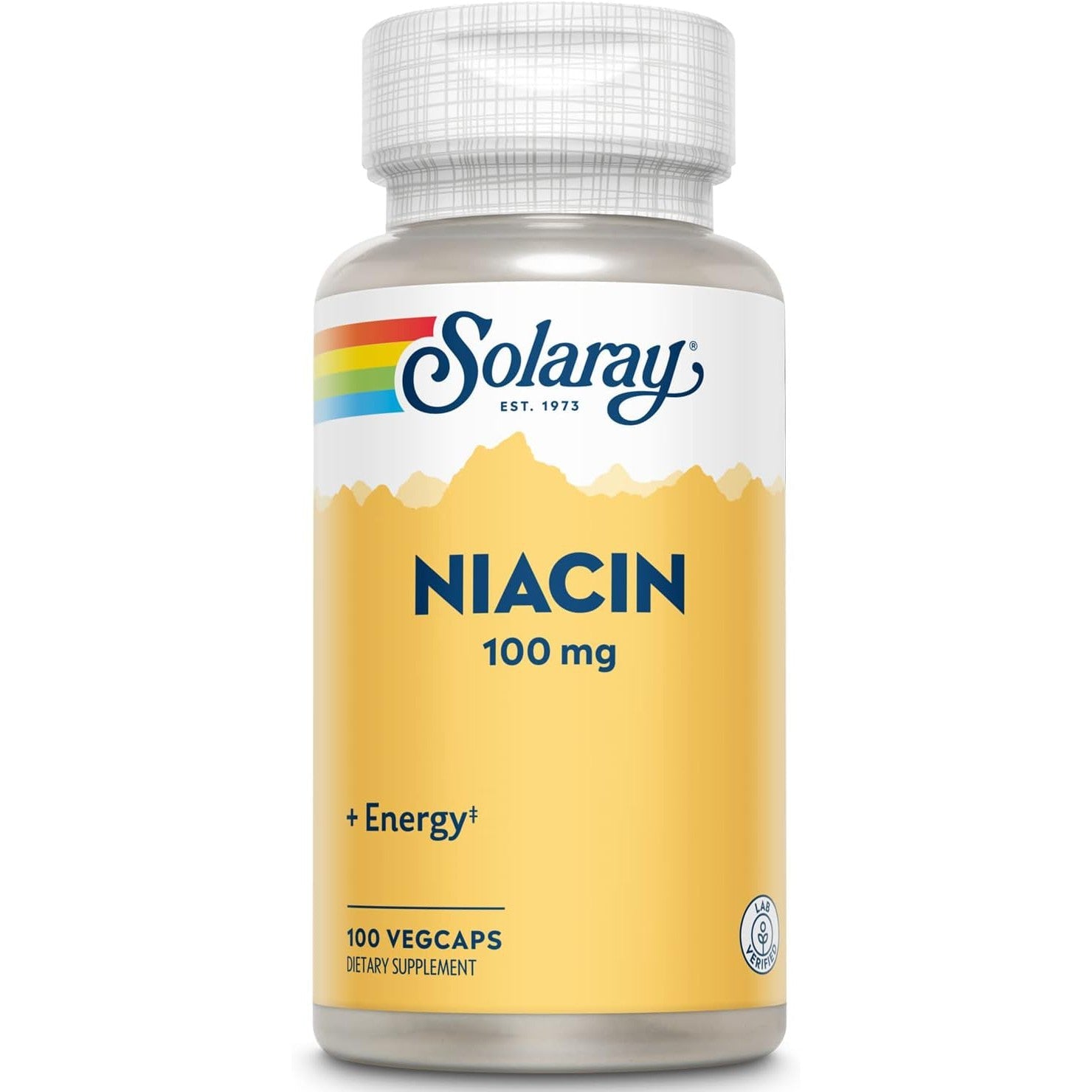 Solaray Niacin 100mg Supplement - Supports Heart Health & Energy Metabolism - Vegan Capsules for Daily Wellness & Cardiovascular Support