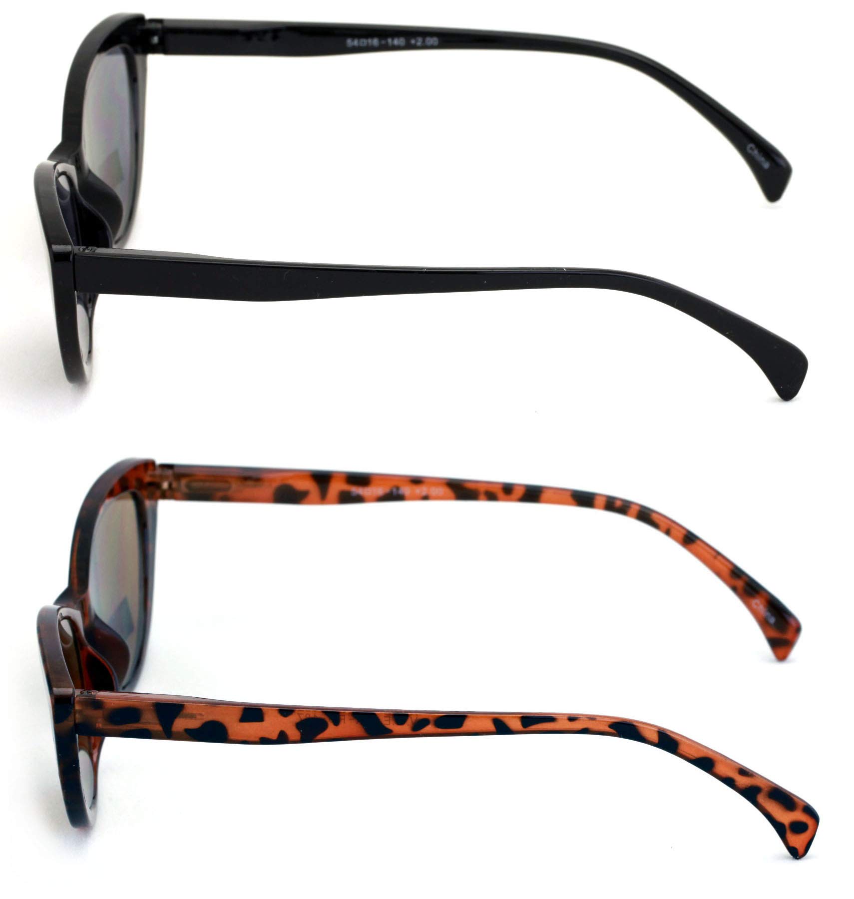 2 Pairs Women's Cat Eye Black Tortoise Reading Sunglasses - UV Protection Bifocal Readers for Outdoor, Driving, and Fashion Accessories