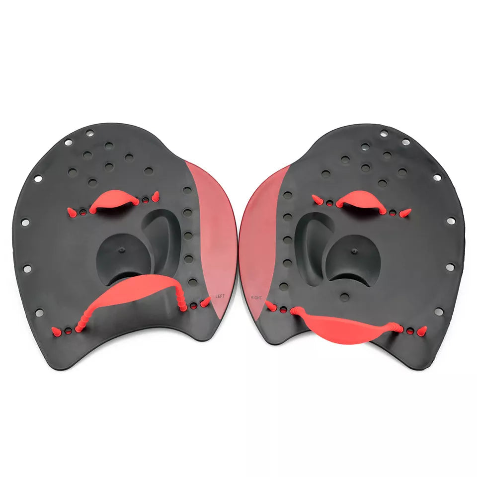 SwimPath Swim Training Hand Paddles - Professional Swimming Gear for Stroke Technique & Strength Training - Perfect for Pool, Open Water & Triathlon Practice (Red)