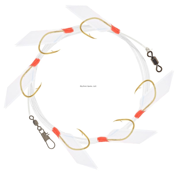 Danielson Fish Skin Sabiki Rig - 7 Drop Size 10 for Saltwater & Freshwater Fishing | Ideal for Bait Fishing, Pier Fishing & Offshore Angling