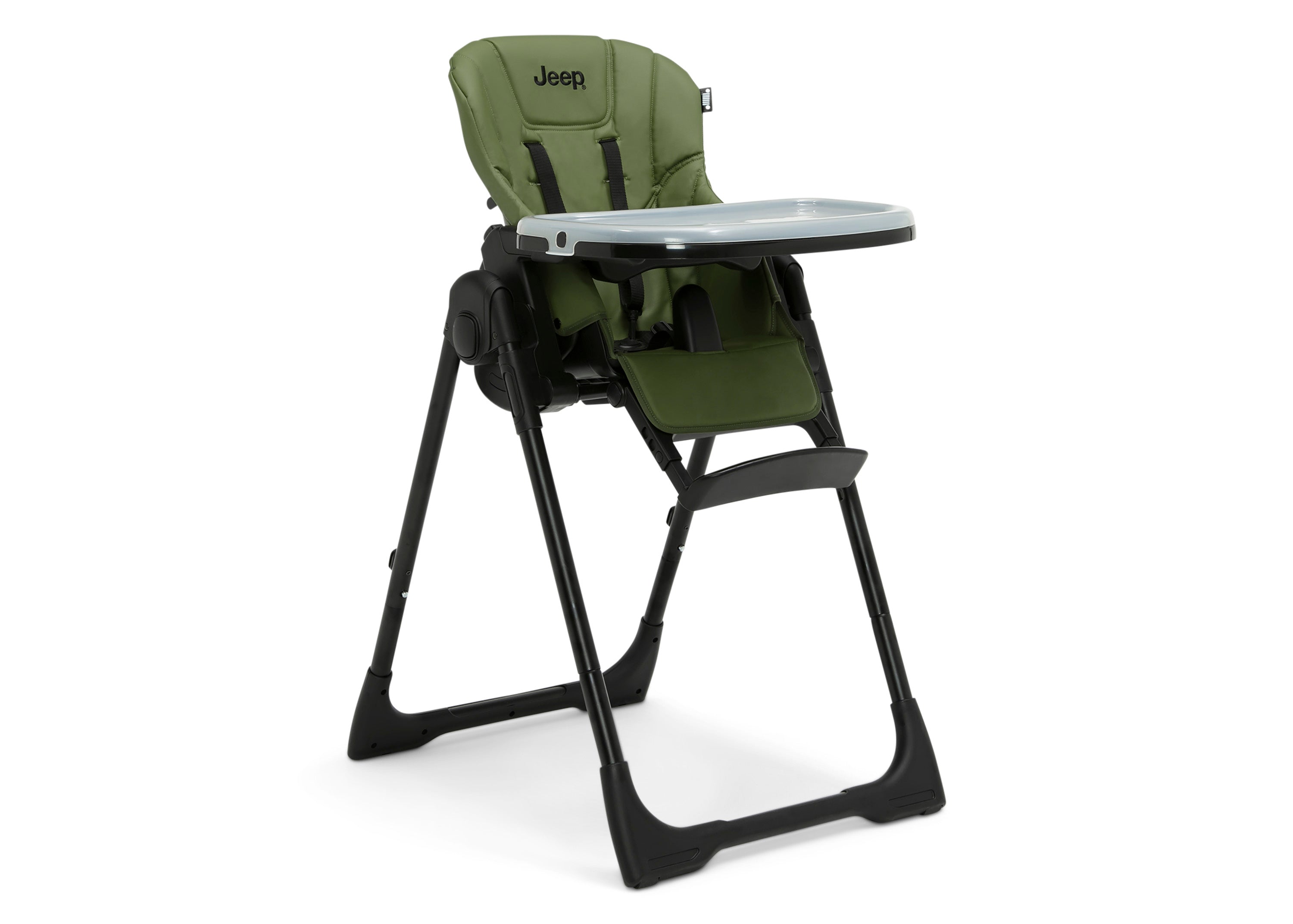 Jeep Classic Black Convertible 2 in 1 High Chair for Babies & Toddlers - Adjustable Height, Recline & Footrest - Perfect for Dining, Feeding & Playtime at Home or Restaurant