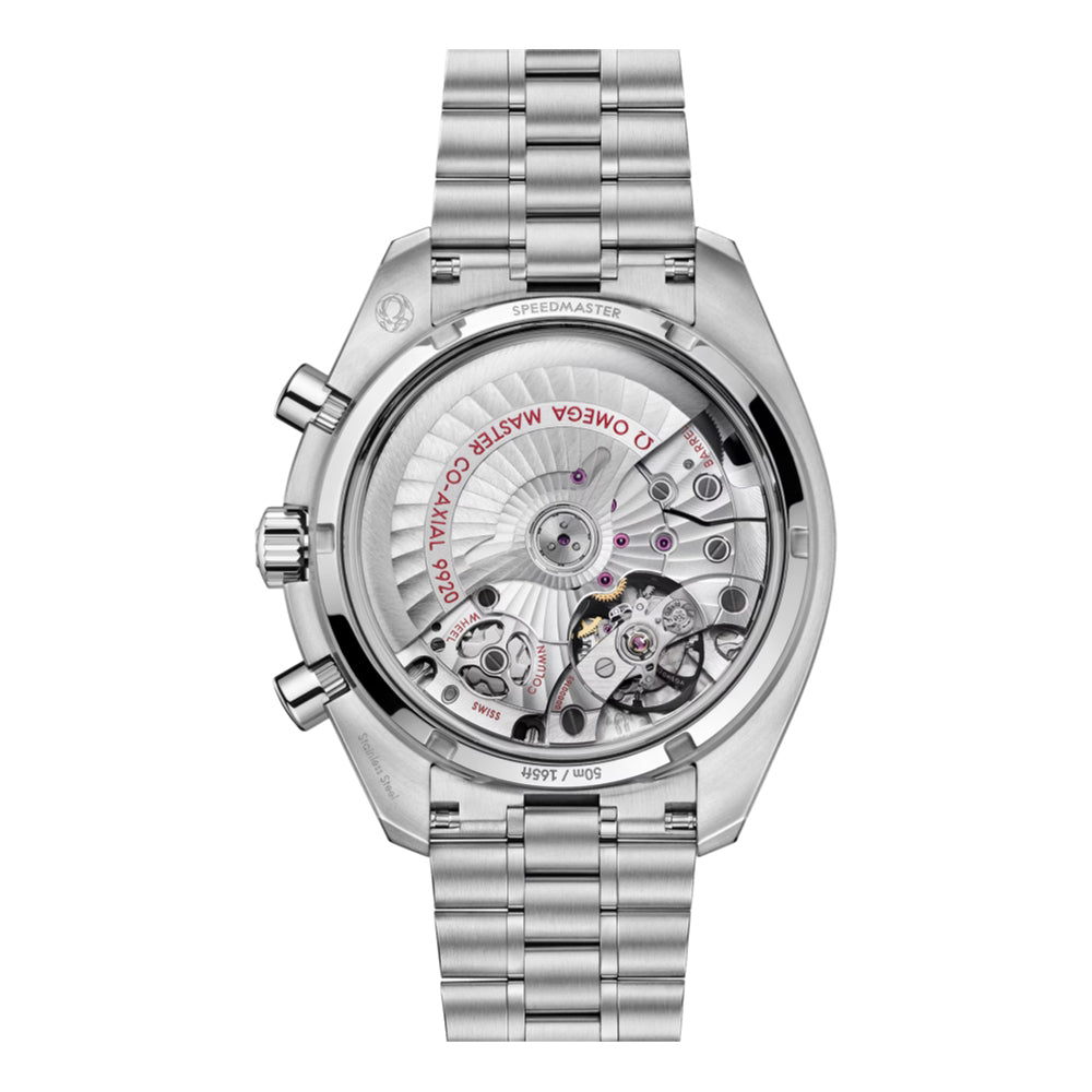 Omega Speedmaster Super Racing Master Chronometer 44.25mm Men's Watch - Black Dial on Stainless Steel Bracelet - Precision Timekeeping for Racing Enthusiasts & Professional Drivers