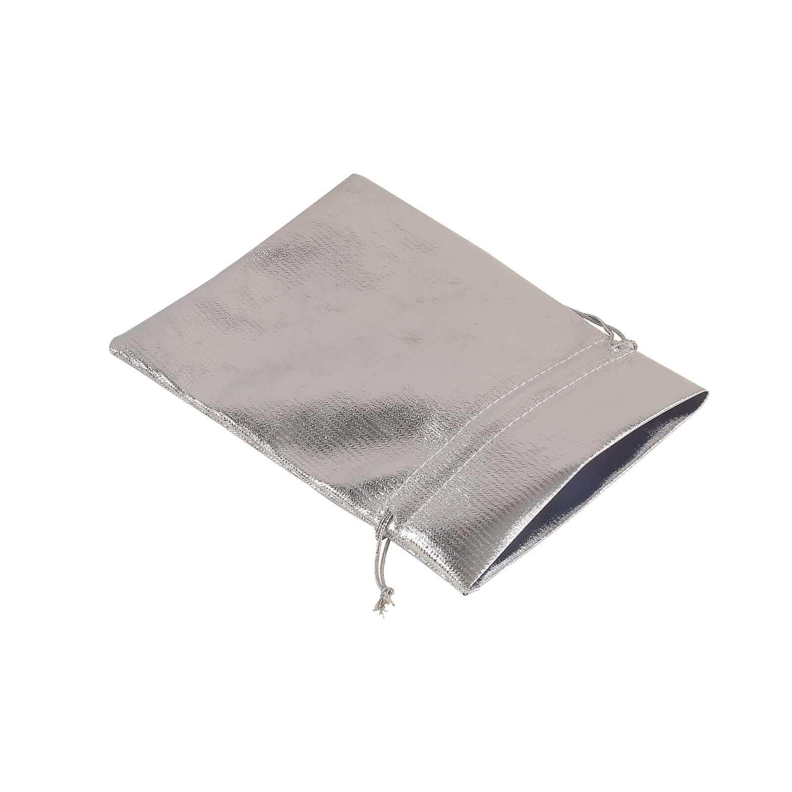 Efavormart 10 Pack Metallic Silver Lame Polyester 5