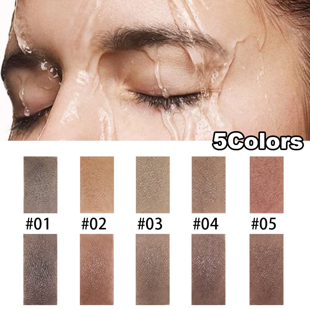 Kaely 2 Color Eyebrow Powder Makeup Kit - Waterproof Brow Contour Palette with Brush & Stencils for Beginners | Natural Brown & Dark Brown Shades | Perfect for Daily Makeup, Salon Use & Travel