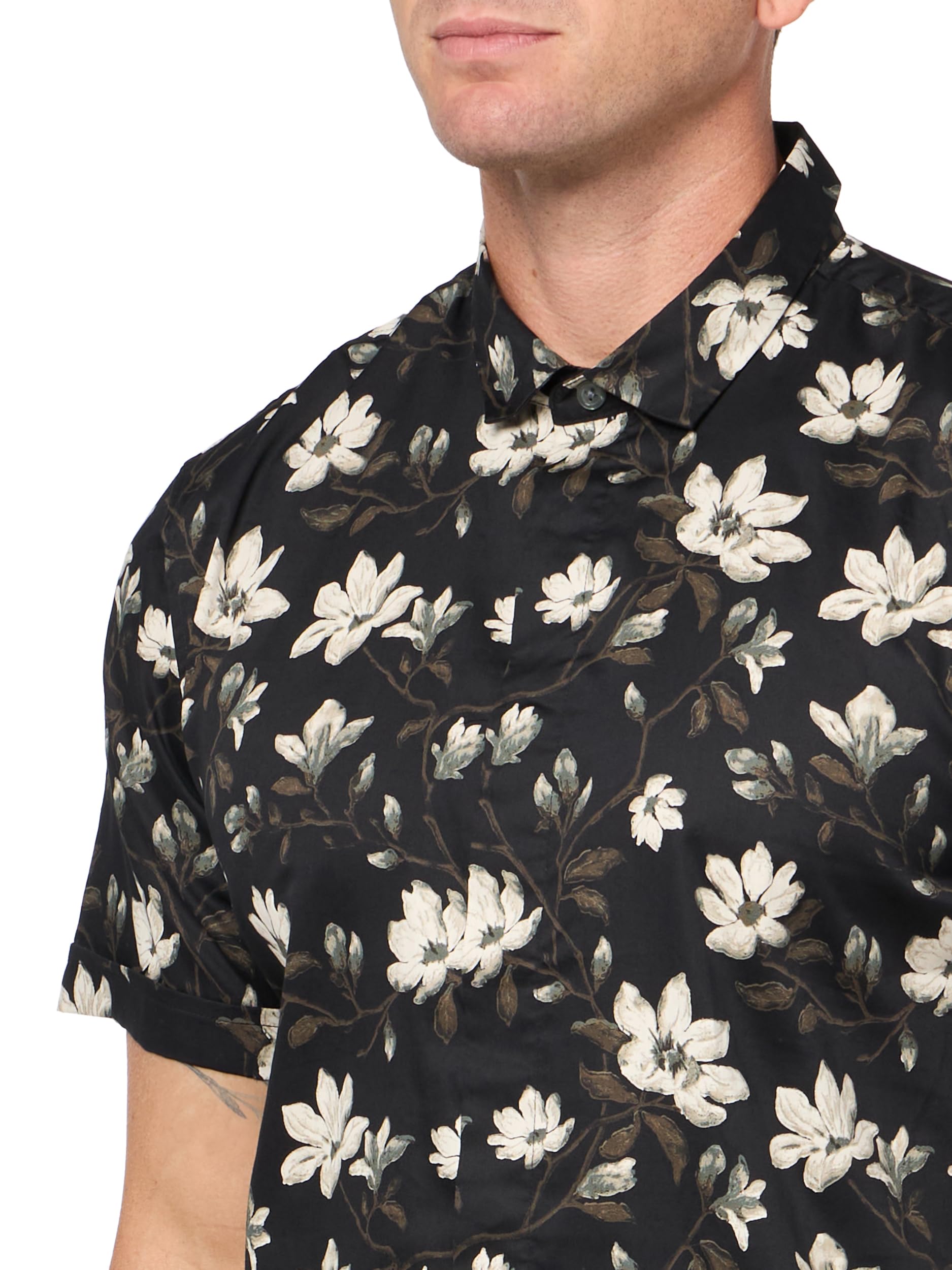 John Varvatos Men's Loren Button-Down Shirt | Premium Cotton Dress Shirt for Business & Casual Wear | Office, Date Night & Special Occasions