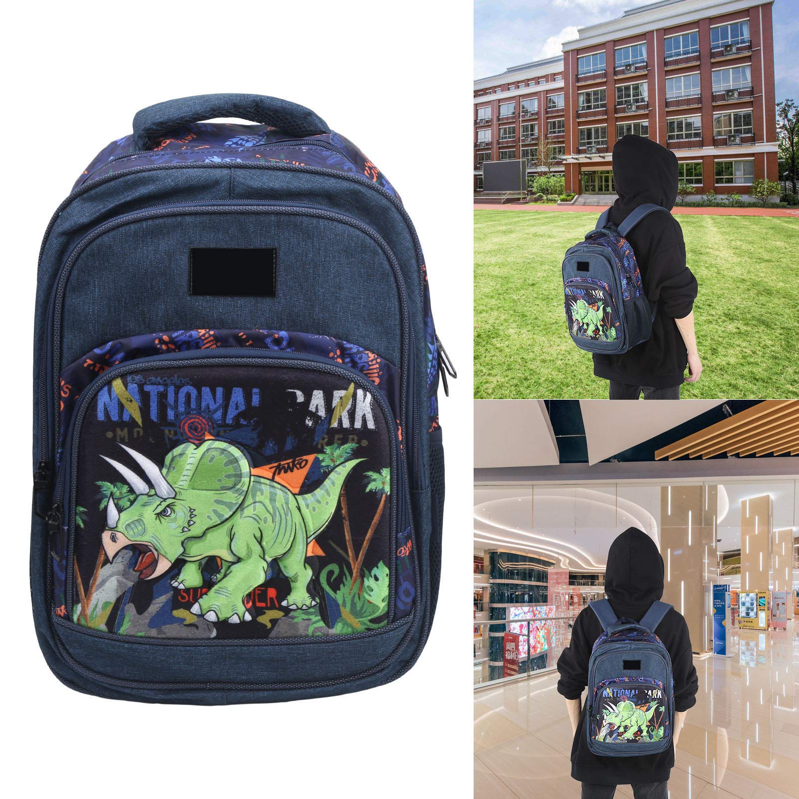 Durable School Backpack with Smooth Zipper - Lightweight Book Bag for Students, Travel & Shopping (Dark Blue) - Perfect for Classrooms, College Campuses & Daily Commute