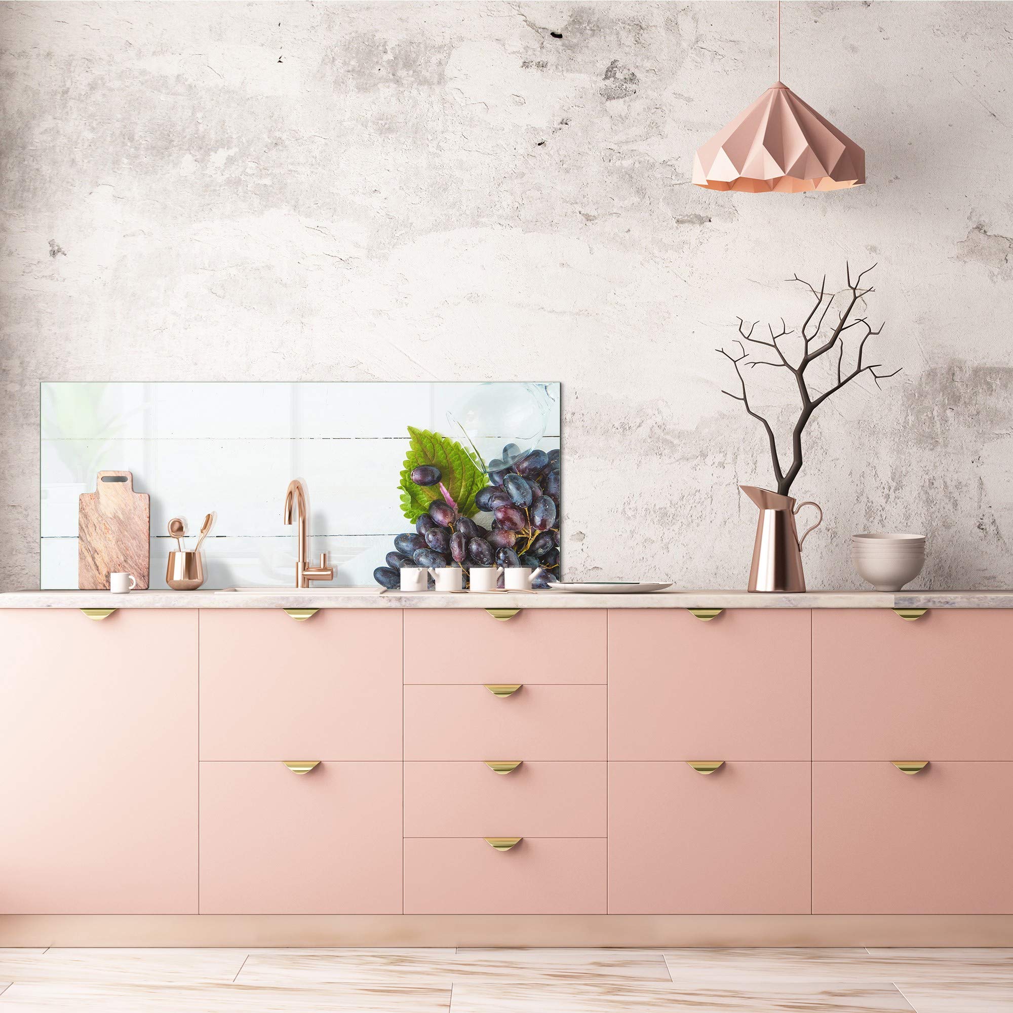 Stylish Glass Backsplash - Wine Series BBS12 Photo Glass Upstand | Elegant Kitchen Wall Protection for Wine Bars & Modern Homes