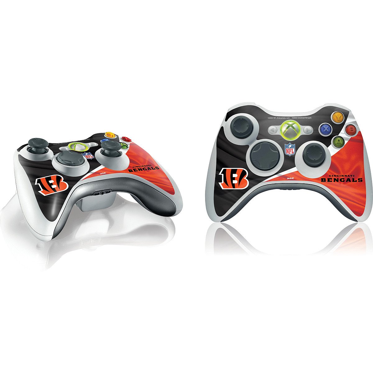 Officially Licensed NFL Cincinnati Bengals Gaming Skin Decal for Xbox 360 Wireless Controller - Custom Protective Cover for Enhanced Grip & Style - Perfect for Gamers, Collectors & Sports Fans