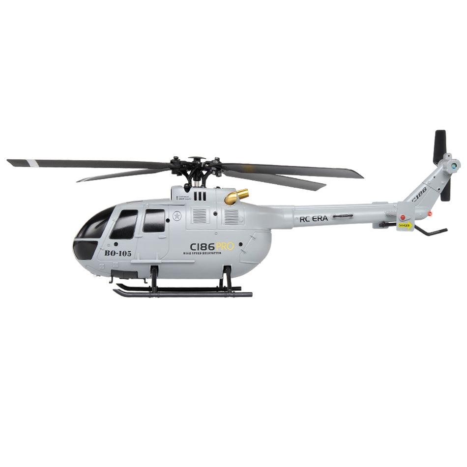 RC ERA C186 Pro BO105 Gyro Stabilized RTF Helicopter - Ready to Fly Remote Control Helicopter for Adults & Kids - Indoor & Outdoor RC Toy for Beginners and Hobbyists