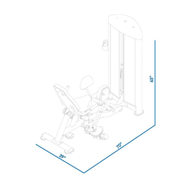 BodyKore GR632 Isolation Series Hip Abductor & Adductor Machine - Professional Gym Equipment for Leg Workouts & Strength Training | Perfect for Home Gyms, Fitness Studios & Physical Therapy