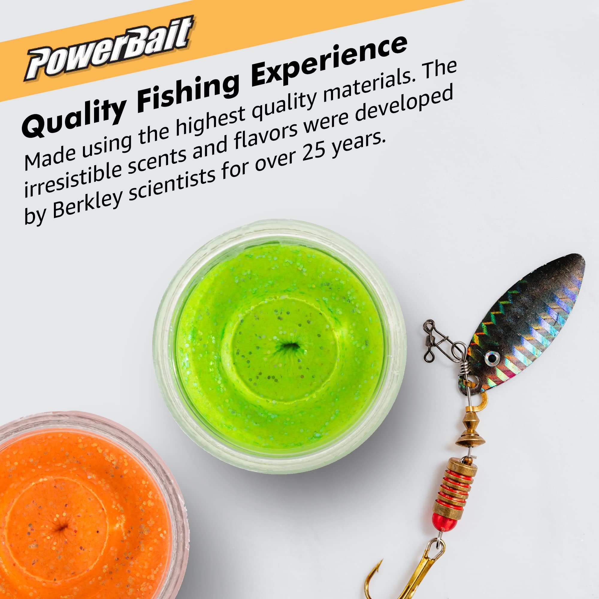 Lurwind Berkley PowerBait Combo Glitter Trout Dough Bait Bundle - 6-Pack with Rigging Guide - Floating Trout Nibble for Freshwater & Saltwater Fishing - Premium Trout Fishing Baits & Attractant - Ideal for Streams, Lakes, and Shoreline Fishing