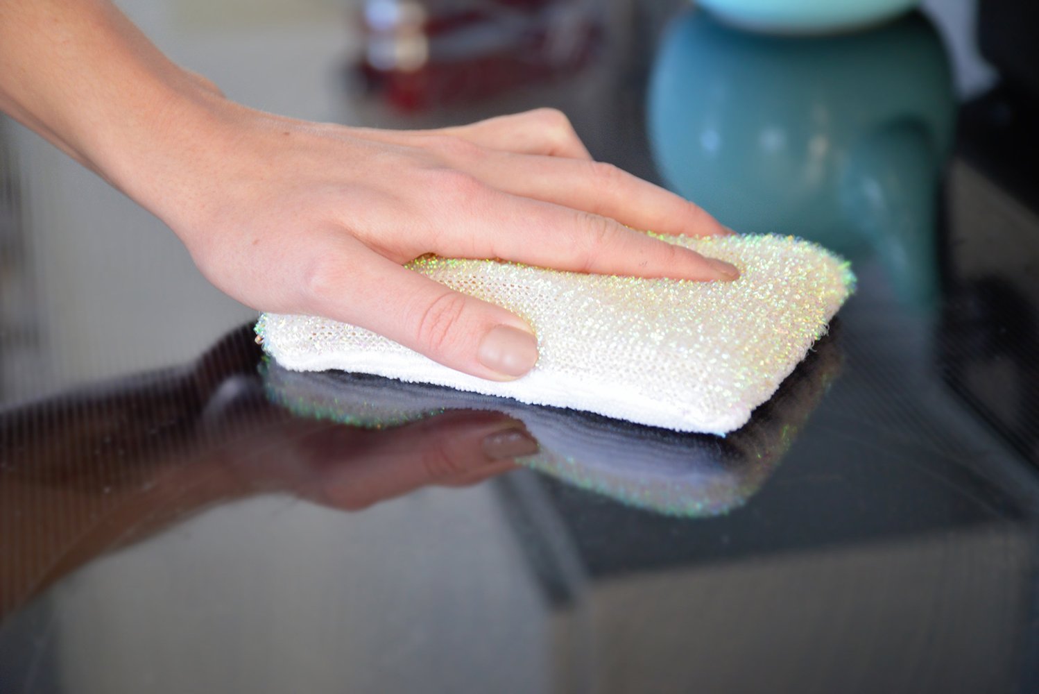 Premium Stainless Steel Scrub Sponges for Kitchen Cleaning - Dual-Sided Heavy Duty Scouring Pads (4-Pack, White) - Perfect for Pots, Pans, Stovetops & Tough Stain Removal