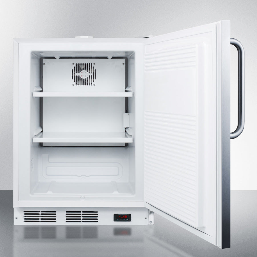 Accucold 24 Inch Wide Built-In All Freezer - Stainless Steel ADA Compliant (ACF48WCSSADA) - Perfect for Restaurants, Commercial Kitchens & ADA Accessible Spaces
