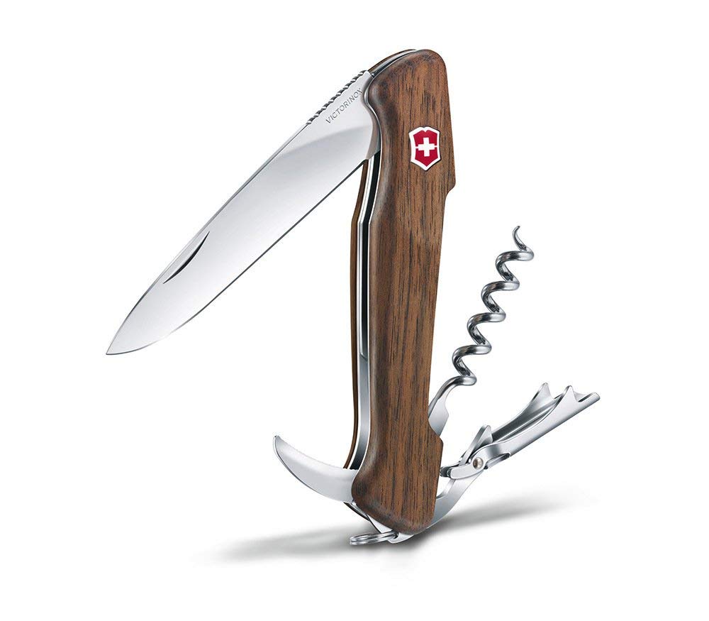 Victorinox Swiss Army Wine Master Pocket Knife - 6-in-1 Multitool with Corkscrew, Bottle Opener & Wood Handle | Perfect for Camping, Hiking & Outdoor Adventures