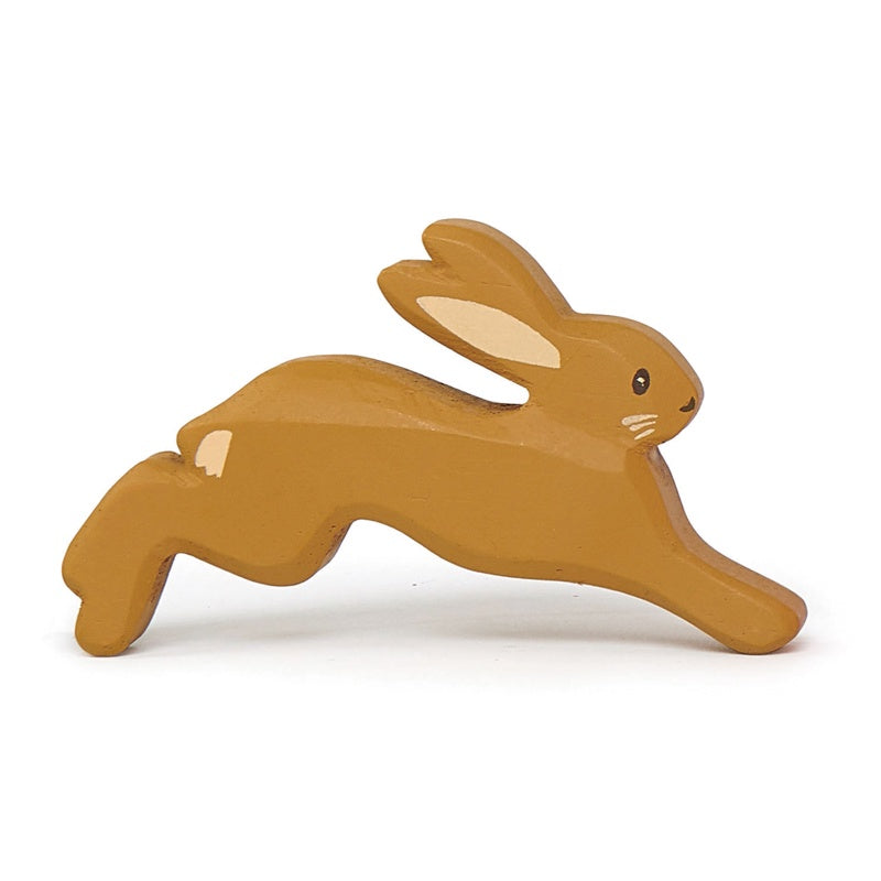 Tender Leaf Toys Hare Wooden Animal Toy - Eco-Friendly & Safe for Kids | Perfect for Pretend Play, Nursery Decor & Gift Giving
