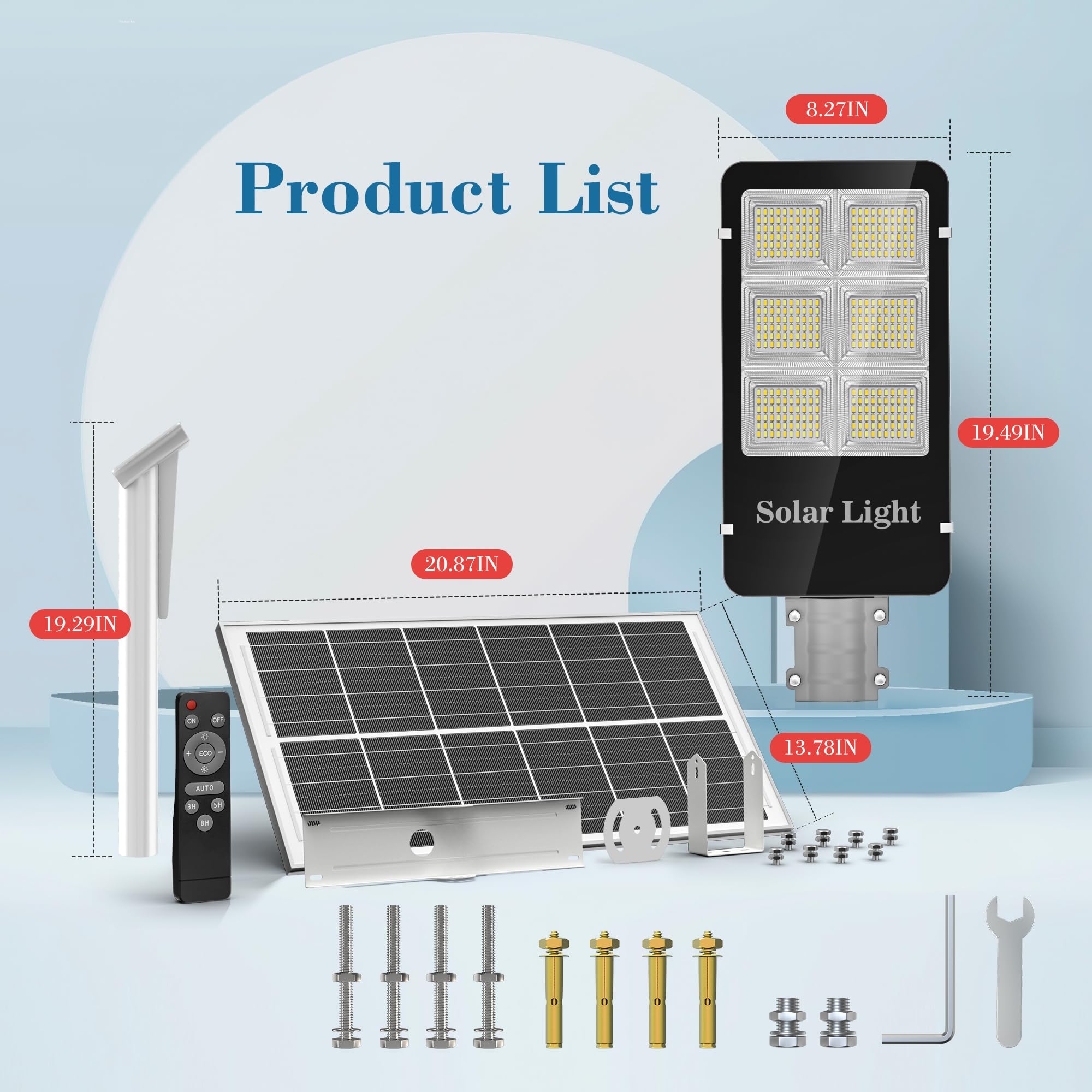 6000W Solar Street Lights Outdoor Waterproof - 2 Pack Commercial LED Solar Parking Lot Lights with Dusk to Dawn Sensor & Remote Control for Driveway, Yard, Garden, Pathways (Perfect for Home Security & Energy Saving)