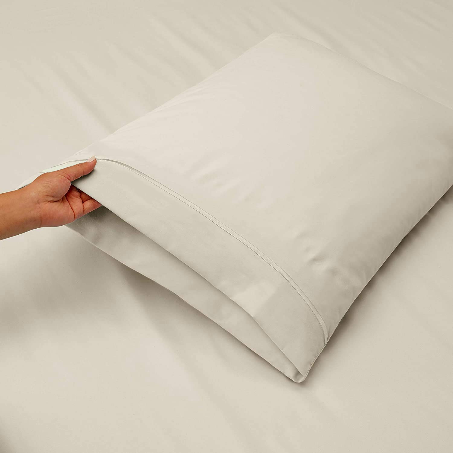Premium 100% Giza Cotton Split King Sheets Set - 4 Piece Luxury Bedding for Adjustable & Sleep Number Beds (15-18
