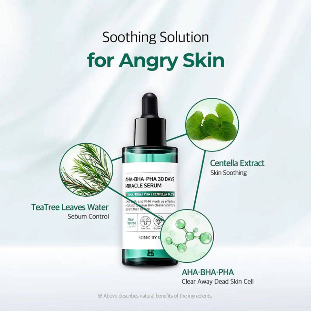Best SOME BY MI AHA BHA PHA 30 Days Miracle Serum for Acne & Pores - Korean Skincare Treatment for Clear Skin | Day & Night Use