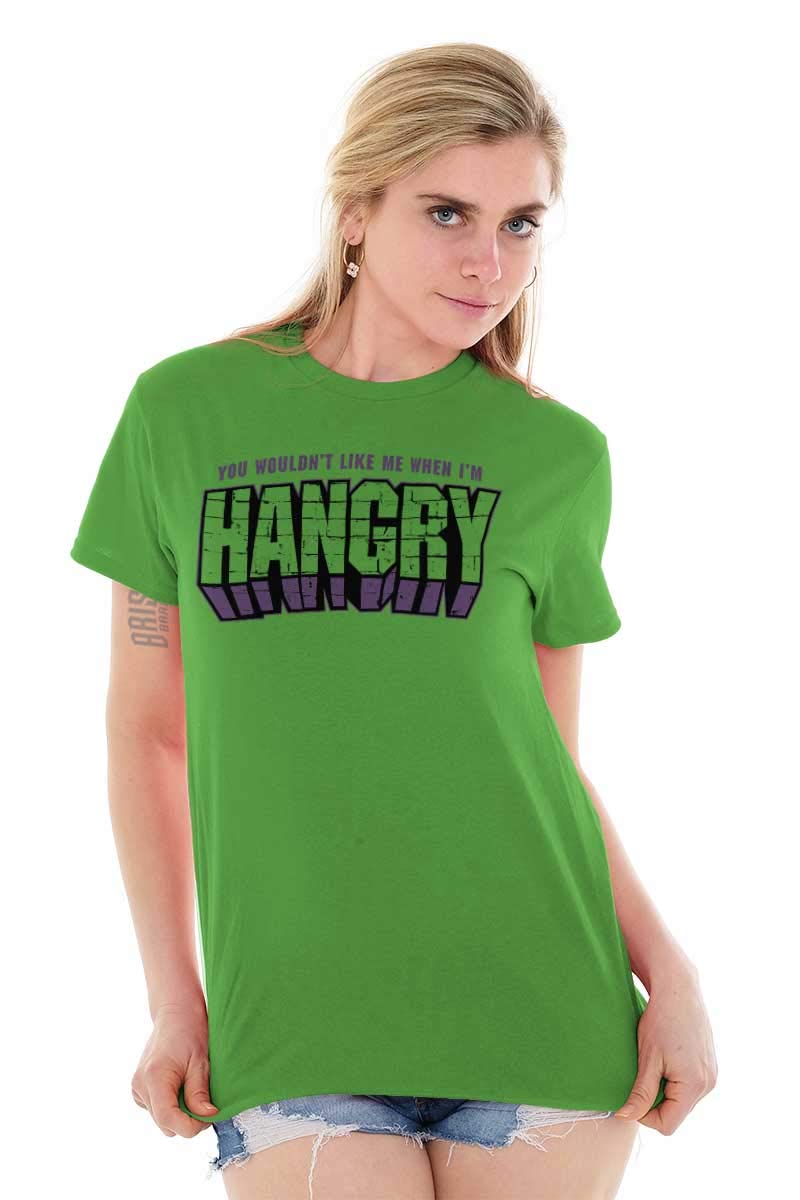 Brisco Brands Hangry Angry Food Smash Gym Graphic T-Shirt for Men & Women - Perfect Workout & Casual Wear