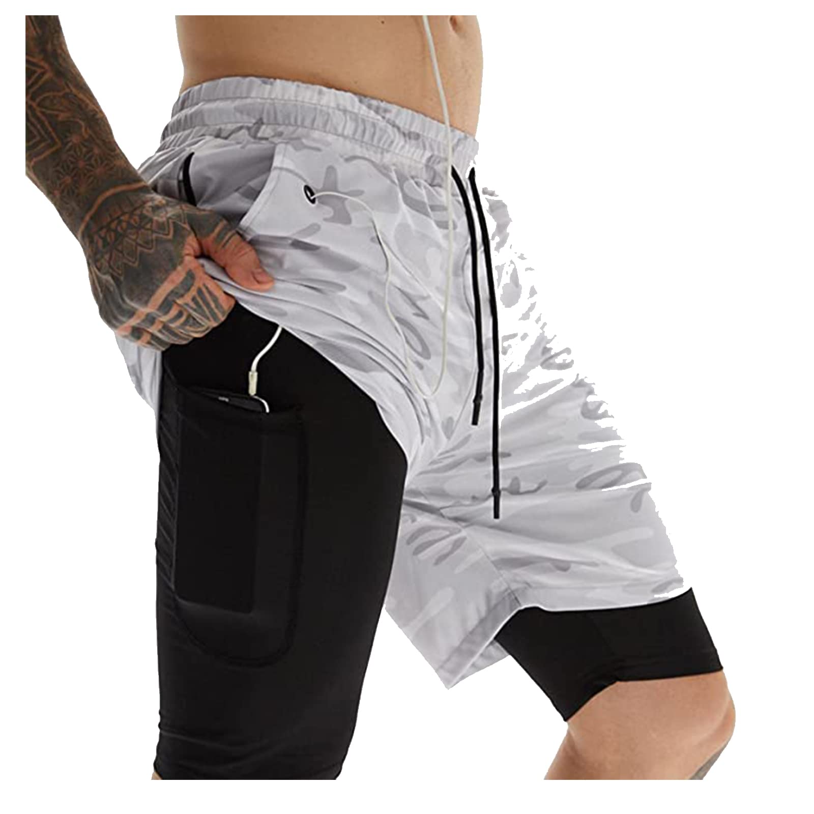 Men's Quick Dry Running Shorts - TANG XT2014 Gym Training & Workout Shorts with Double Deck for Sports, Jogging & Fitness | Lightweight & Breathable for Active Lifestyles