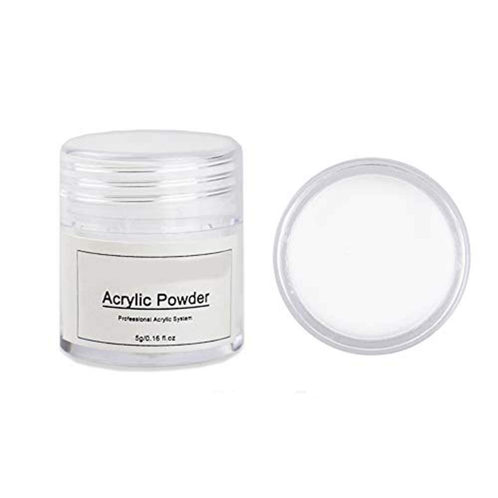 Professional Acrylic Nail Powder Kit - 5g White, Pink & Clear Colors for 3D Nail Extensions & Manicures | Salon-Quality Nail Accessories for DIY & Professional Use at Home or Nail Salons