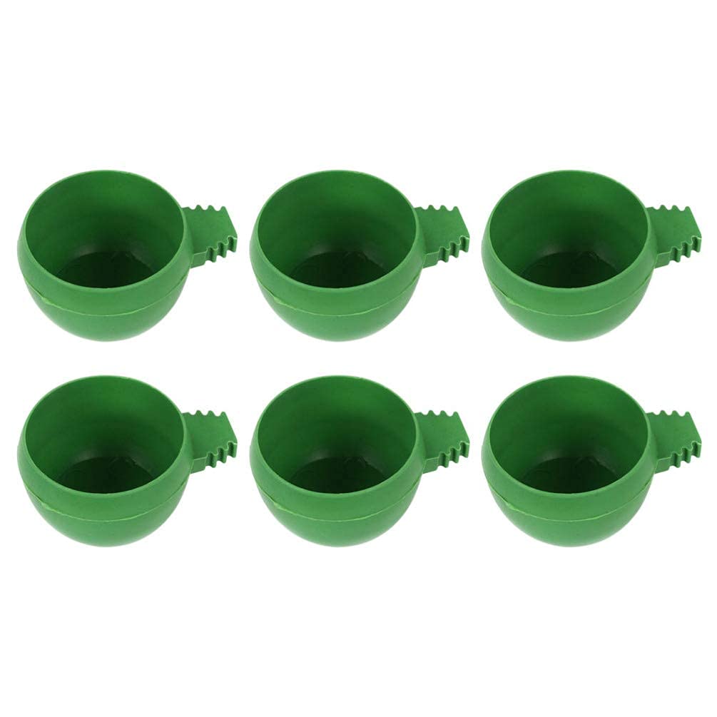 20pcs Green Small Round Pigeon Food Holder - Durable Bird Feeding Bowl & Water Cup for Pigeons, Doves, Parrots - Perfect for Aviaries, Bird Cages & Outdoor Feeding Stations