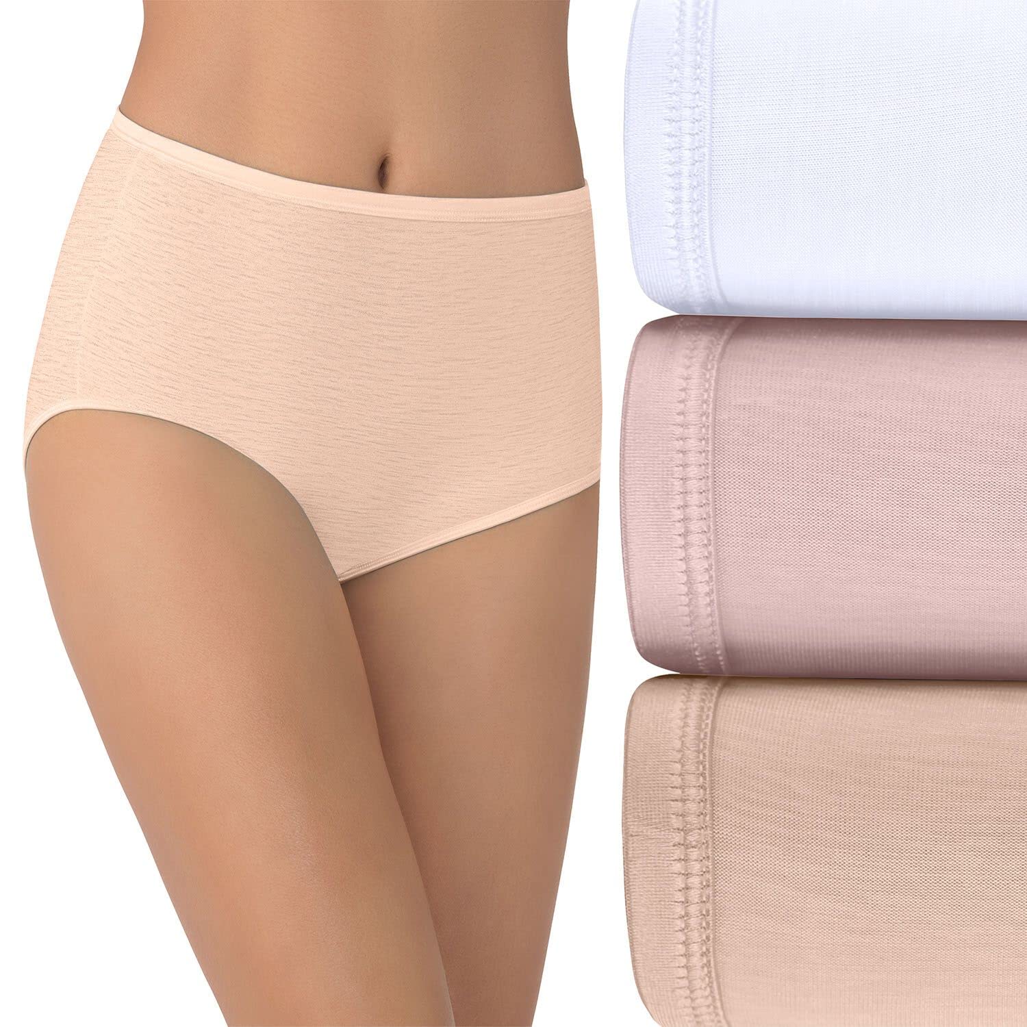 Vanity Fair Women's Illumination Brief Panties - Silky Stretch Underwear with Satin Trim | Comfortable & Sexy for Everyday Wear, Date Night & Special Occasions