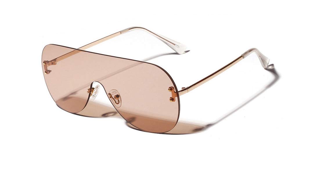 YABINA (TM) Women's Fashion Rimless Transparent Sunglasses - Trendy Tinted Candy Color UV Protection Shades for Outdoor, Beach, and Summer Activities