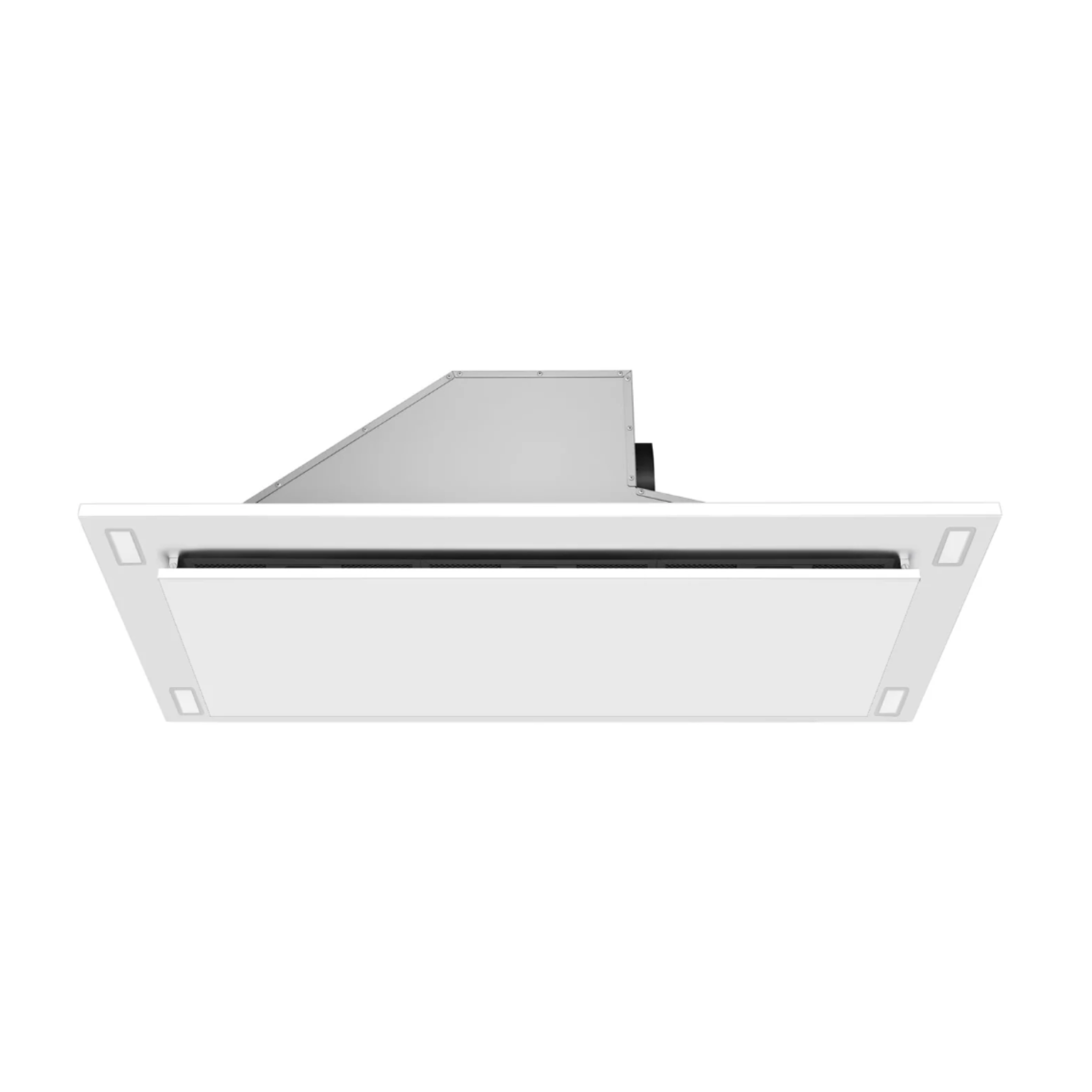 Victory 600 CFM Flush Mount Ceiling Range Hood with Dimmable LED Lights - White - Perfect for Modern Kitchens and Open Concept Living Spaces