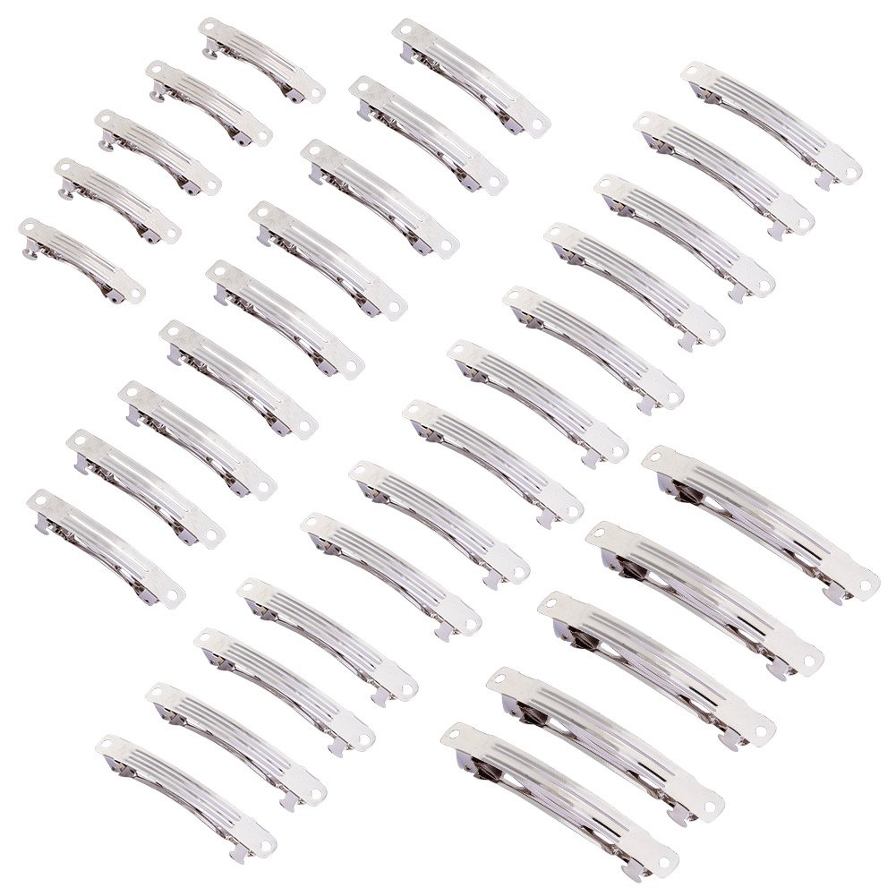 PH PandaHall 120pcs French Barrette Hair Clips - 4 Sizes (1.5/2/2.3/3 Inch) Metal Alligator Clips for DIY Crafts, Hair Accessories & Bow Making - Perfect for Salon, Bridal & Party Hairstyling