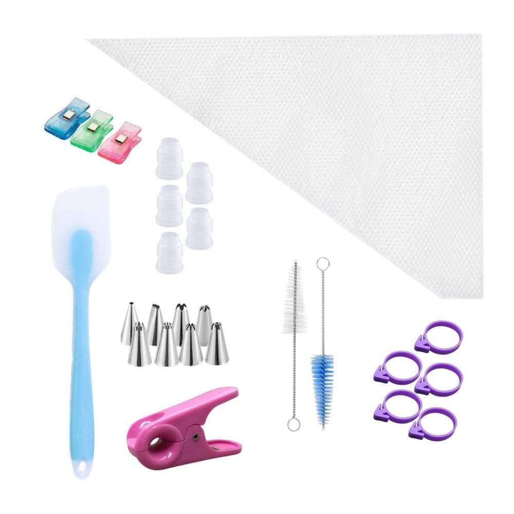 Premium Cake Decorating Tips Set - 50 Pcs Baking Nozzles & Piping Bags Kit for Professional Cupcake, Cookie & Dessert Decorating - Essential Cake Making Supplies for Home Bakers & Party Treats
