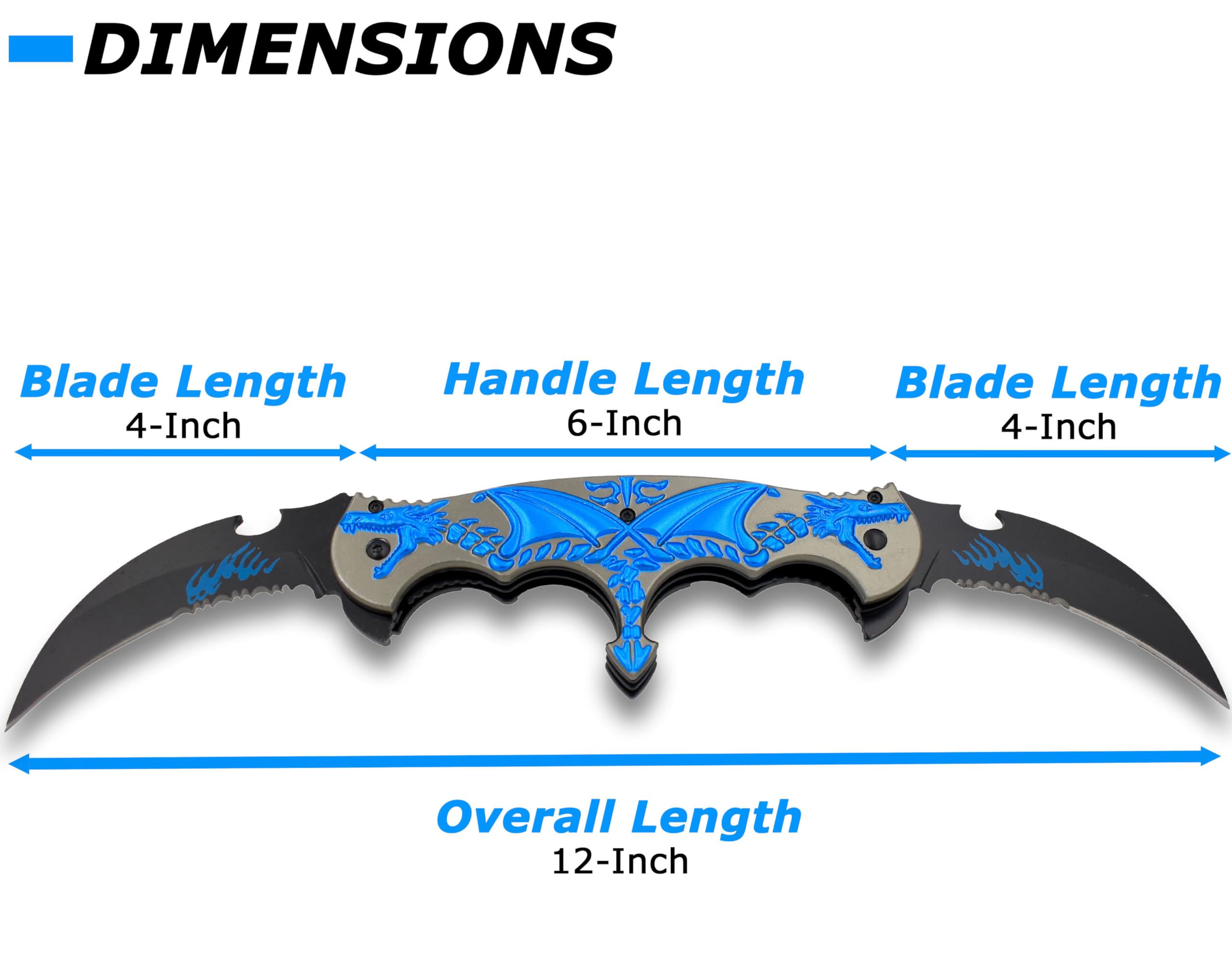 Masters Collection Fantasy Folding Knife - Premium Tactical Pocket Knife for Outdoor Camping, Hiking & Survival Gear | EDC Gift for Men