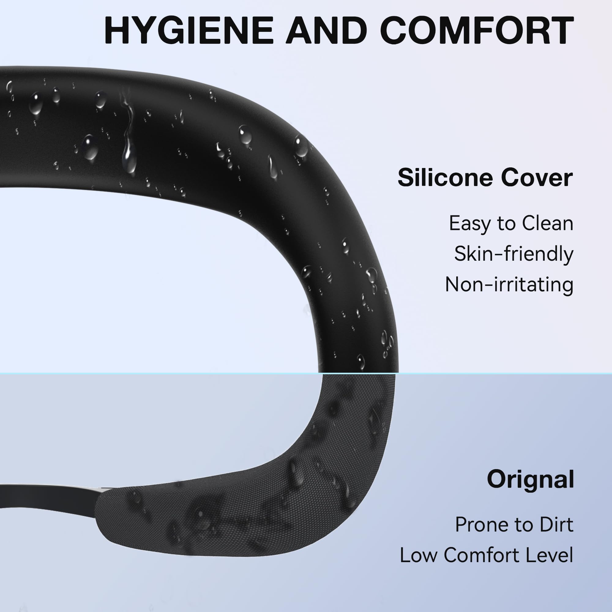 APEXINNO VR Silicone Face Pad Cover for Meta Quest 3 - Soft & Breathable Replacement Cushion Mask - Compatible with Oculus/Meta Quest 3 Headset Accessories (Black) - Perfect for Gaming, VR Fitness & Extended Play Sessions