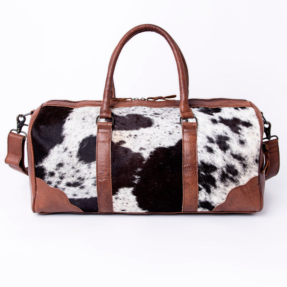 American Darling Duffel Genuine Leather Women's Western Handbag Purse - Stylish Cowhide Tote for Travel, Work & Everyday Use