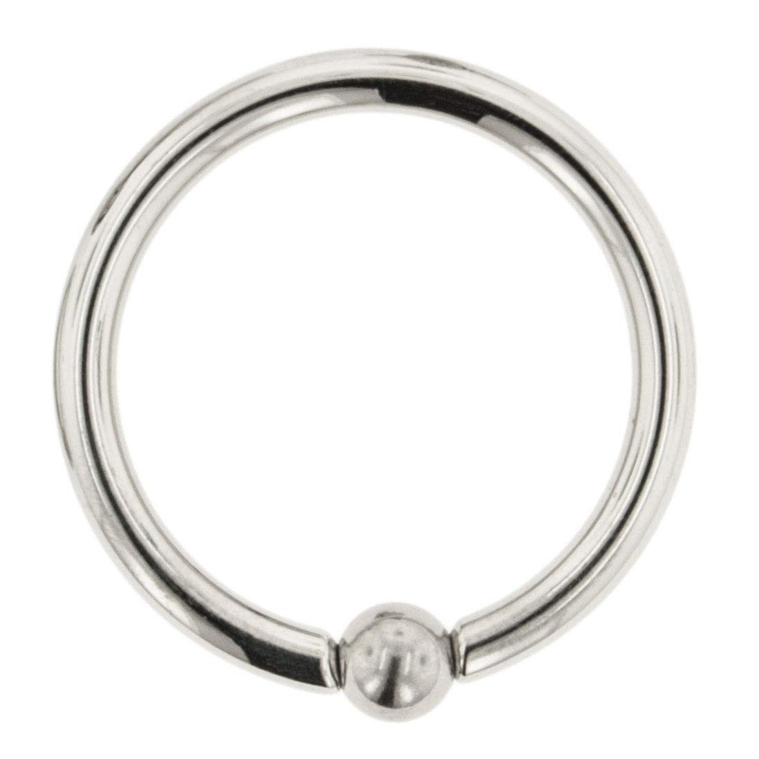 12G Stainless Steel Captive Bead Ring - 1