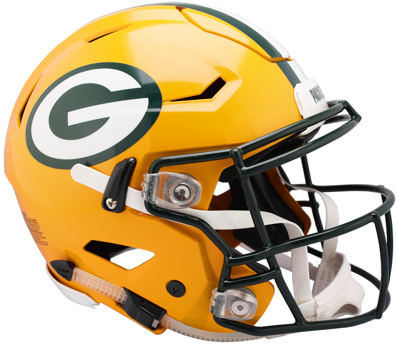 Authentic Riddell SpeedFlex Full-Size Football Helmet - Green Bay Packers Official NFL Gear for Games, Training & Collectors