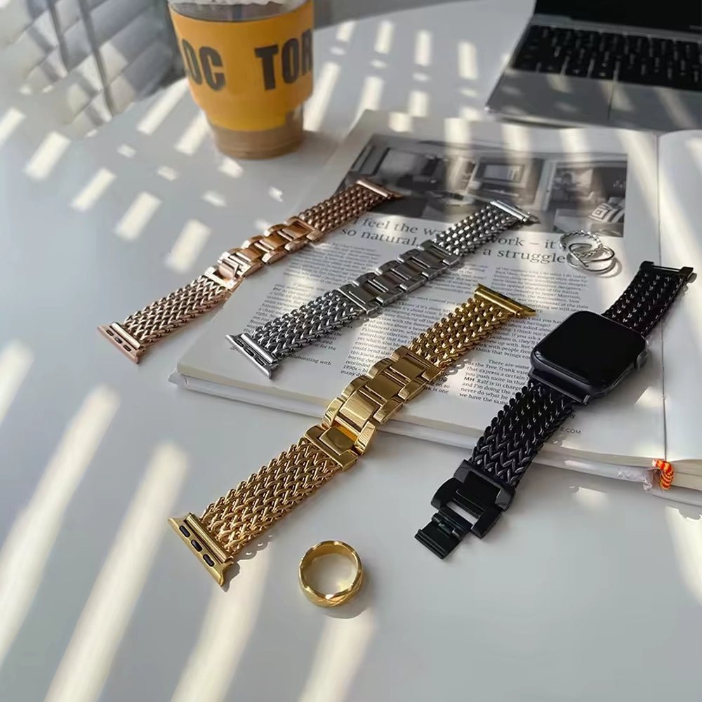 ElysiumHalo Apple Watch Band for Women - Stylish Replacement Strap Compatible with Apple Watch Series 9/8/7/6/5/4/SE - Perfect for Workouts, Office Wear & Everyday Fashion Accessory